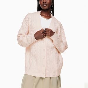 Sunday Best
Lamora Cream vneck Cable Knit wool Cardigan XS
